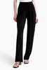 Pleated stretch-jersey straight-leg pants