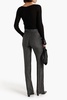 Gila silk-blend lamé straight-leg pants