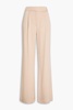 Robinne pleated satin-crepe wide-leg pants