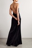 Marianne draped open-back silk-charmeuse gown