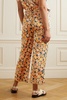 Capri Flute printed stretch-silk twill straight-leg pants