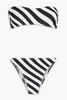 Sunglass striped bandeau bikini