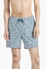 Floral-print mid-length swim shorts