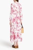 Wisteria floral-print woven maxi dress