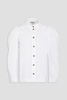 Gathered cotton-poplin shirt