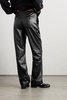 Faux leather straight-leg pants