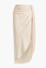 Elisabetta draped satin-crepe maxi skirt