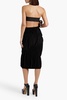 Ruched stretch-jersey midi skirt