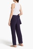 Linen straight-leg pants