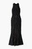 Kivah cutout paneled stretch-lace and gauze maxi dress