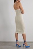 Cutout metallic stretch-jersey midi dress