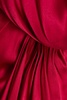 One-shoulder twisted silk-satin gown