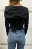 Crop Shirt In Stretch Taffeta