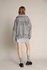 Eximillian Short Fringed Coat - Marl Grey