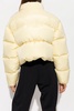 Cropped Puffer Jacket With Bands On Sleeves