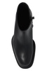 'stack' Black Round-toe Boots In Smooth Leather Man