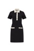 Logo cotton-blend shirt dress