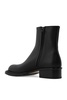 'stack' Black Round-toe Boots In Smooth Leather Man