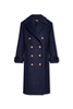 Double-breasted virgin wool coat