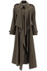 Alexander Mcqueen Double Breasted Trench Coat With Draped