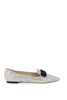 Jimmy Choo Woman Embellished Fabric And Leather Gala Ballerinas