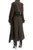 Alexander Mcqueen Double Breasted Trench Coat With Draped