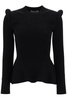 Alexander Mcqueen Ribbed Peplum Sweater