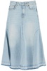 Ganni Flared Denim Skirt.