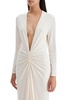 Tom Ford Stretched Deep V-Neck Evening Dress