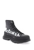 Alexander McQueen Tread Slick leather boots with printed logo