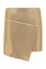 Embellished viscose blend mini skirt