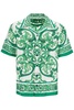 Dolce & Gabbana Hawaii Silk Twill Maiolica Print Shirt