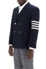 THOM BROWNE Deconstructed Double-Breasted Jacket with Nautical Button Detail