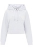 Cropped Hoodie With Logo Patch