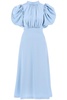 Rotate Midi Satin Dress With Balloon Sleeves