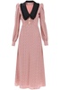 Alessandra Rich Midi Dress With Contrasting Collar