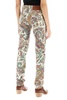 Paisley-printed High-waist Stretched Jeans