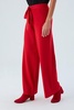 Bell Bottom Knit Trousers - Red