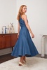 Ode Classy Blue Denim Midi Dress