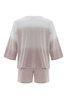 Siri Knitted Blouse & Shorts Matching Set In Beige