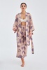 Rosa Satin Short Kimono - Dark Powder/ Purple