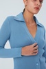 Polo V-Neck Ribbed Knit Cardigan - Glacier Blue