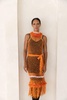 Orange Rose Handmade Knit Dress