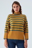 Fei High Neck Pullover Organic Cotton Knitwear Sweater - Mustard