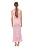 Champagne Rose Knit Dress With Feathers