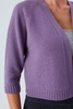 Cashmere Blend Bolero Cardigan - Dark Lilac