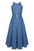 Ode Classy Blue Denim Midi Dress