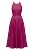 Avalon Fuchsia Pink Faux Leather Cocktail Dress