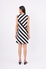 Paula Fine Knit Mini Dress In Black / White