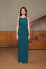 Manoa Teal Blue Evening Dress With Open Back